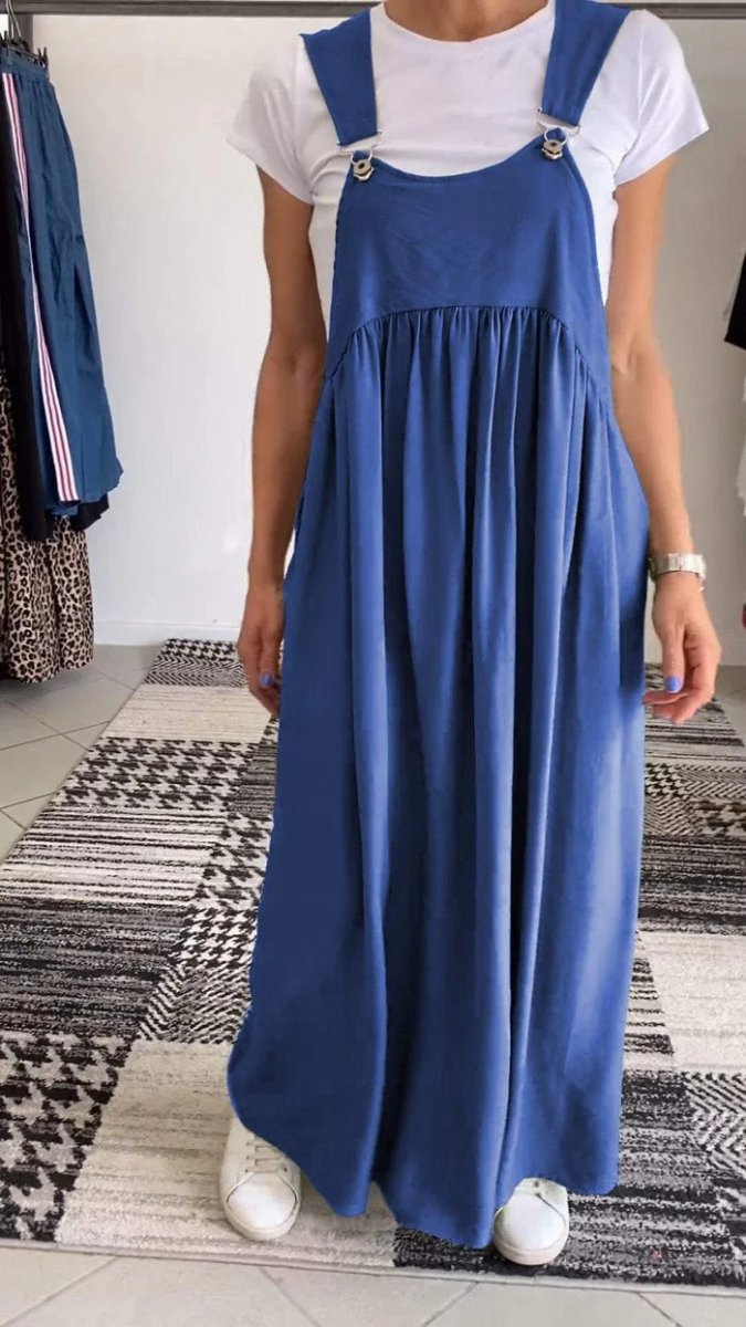Alice | Casual Dress with Adjustable Straps in Solid Color - WeWoman