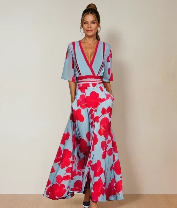 Andrina - Dress with Elegant Sleeves - WeWoman