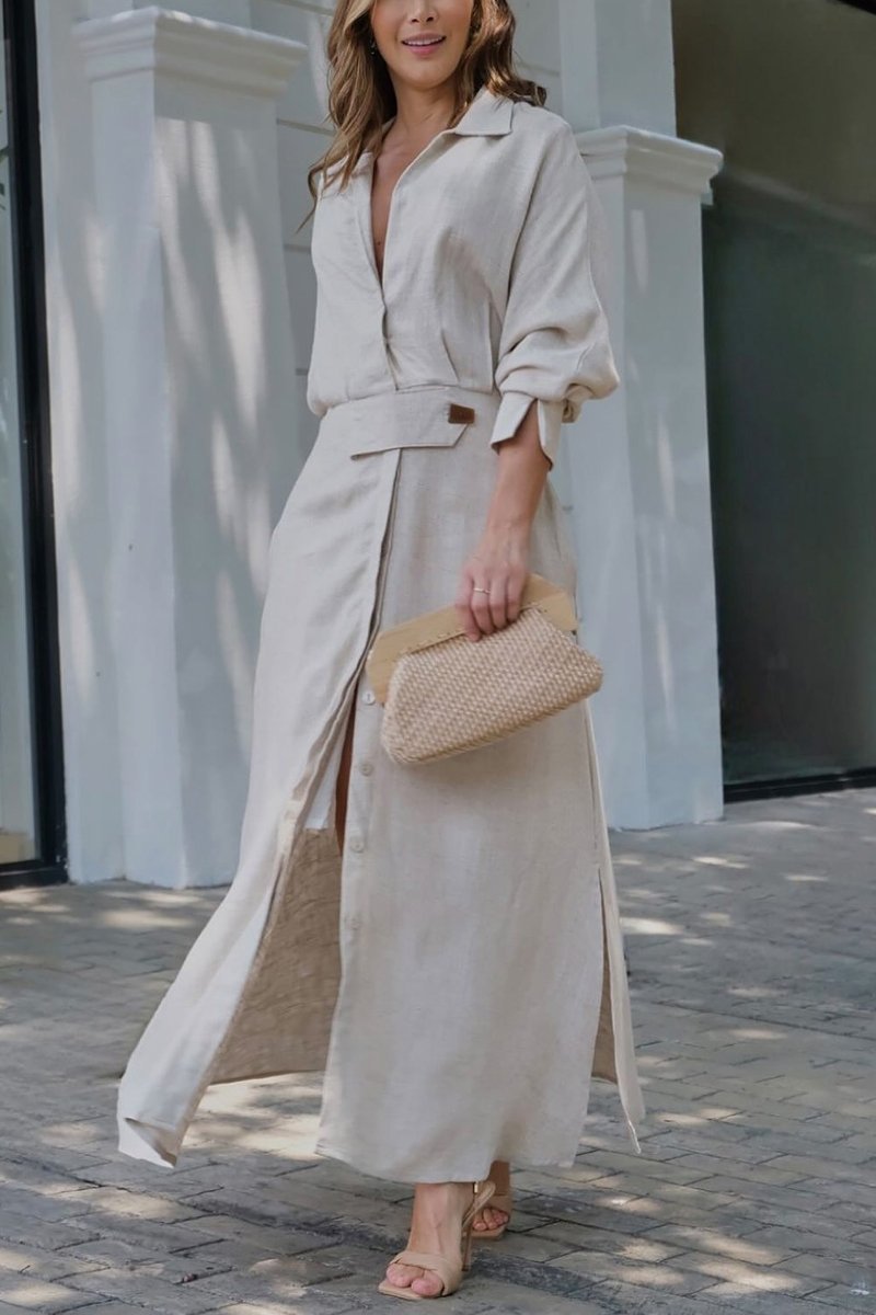 Jeanette | Maxi Dress with V - Neck - WeWoman