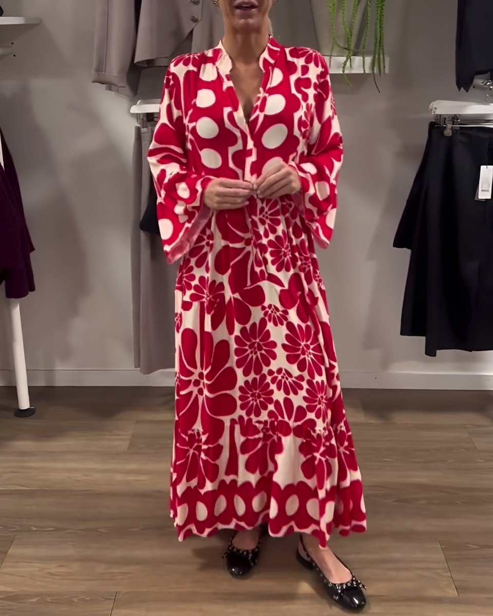 Marielle | Elegant Printed Maxi Dress - WeWoman