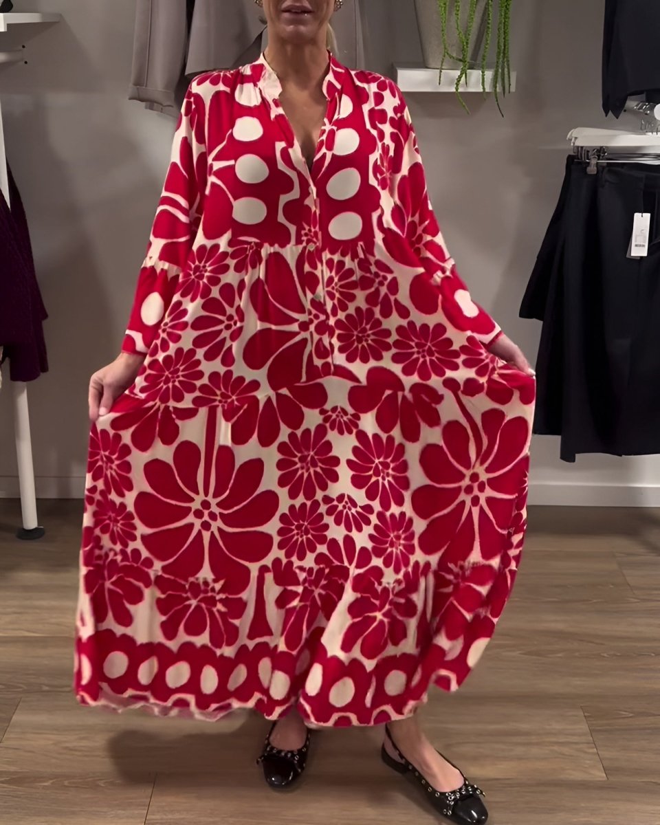 Marielle | Elegant Printed Maxi Dress - WeWoman