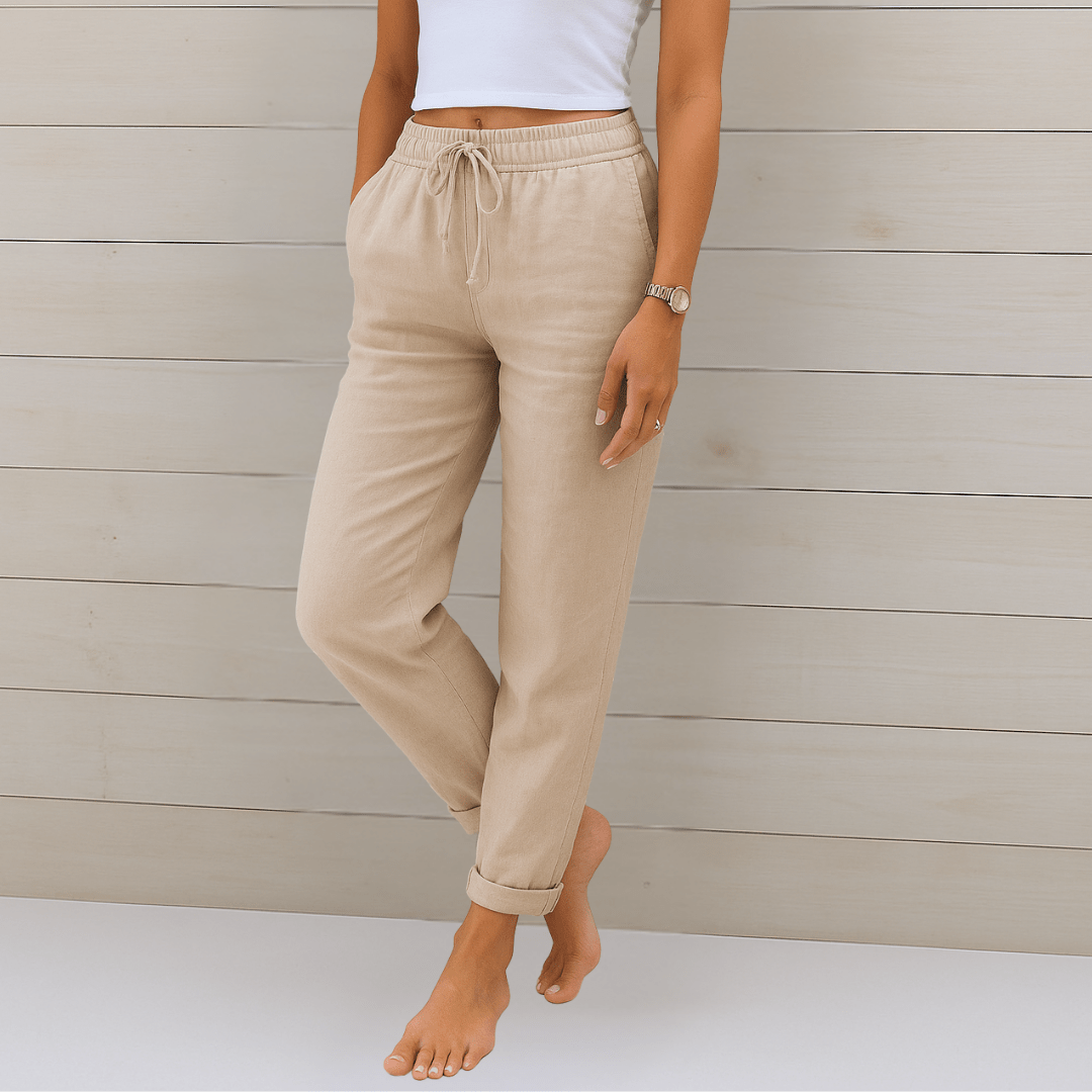 Nora™ | Premium Breathable Linen Stretch Pants - WeWoman