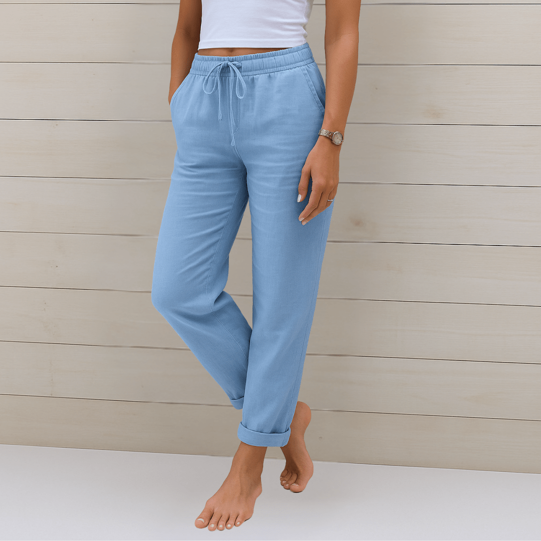 Nora™ | Premium Breathable Linen Stretch Pants - WeWoman