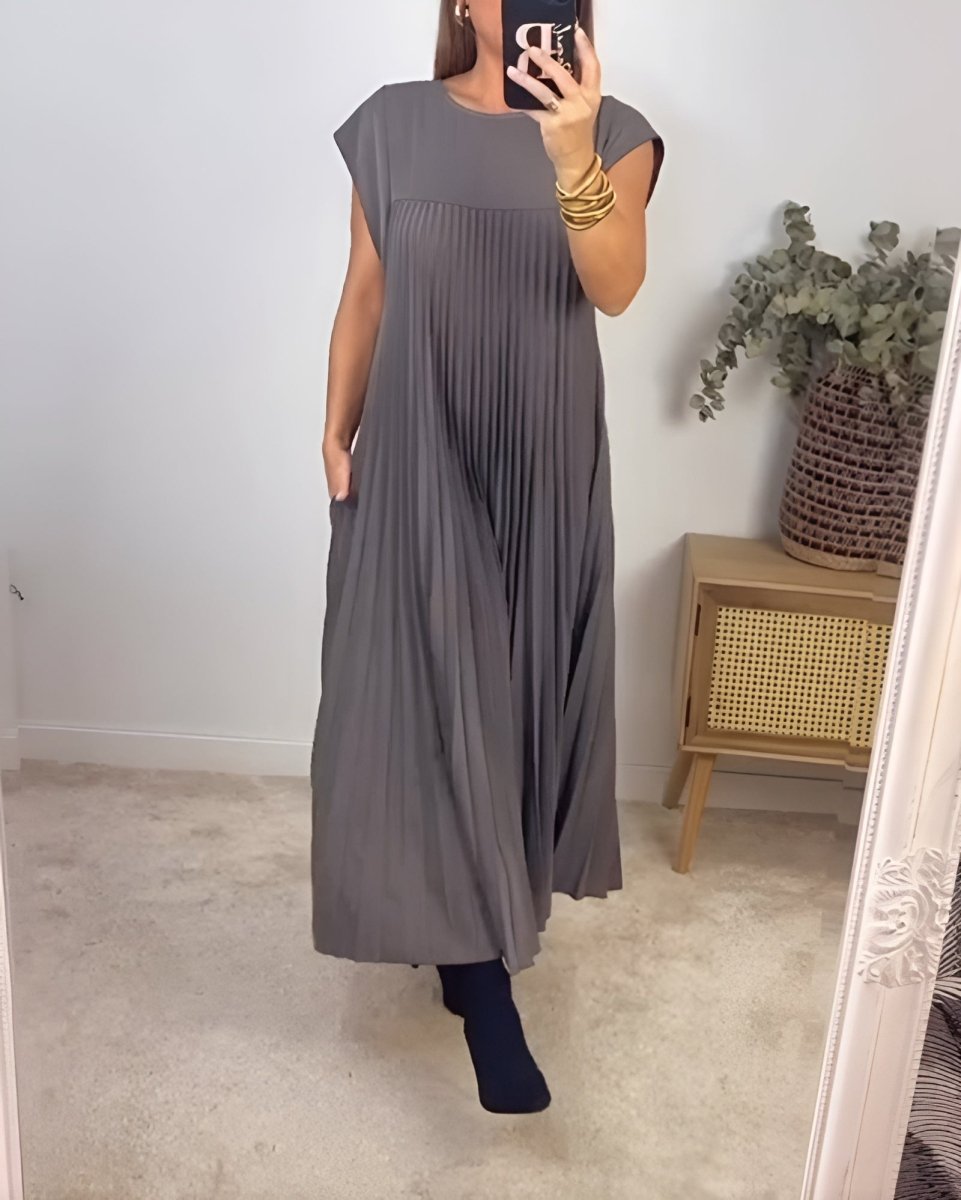 Simone | Lightweight and Refined Pleated Dress - WeWoman